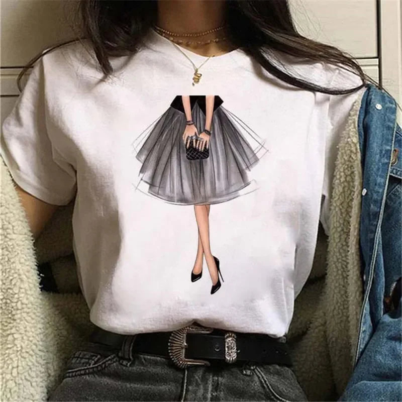Women T Shirt London Paris New York City Travel Graphic Print Fashion Streetwear Urban Vacation Casual Short Sleeve Gothic